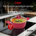 Кастрюля для индукционных плит с крышкой Moulin Villa Granate 2, 2 литра