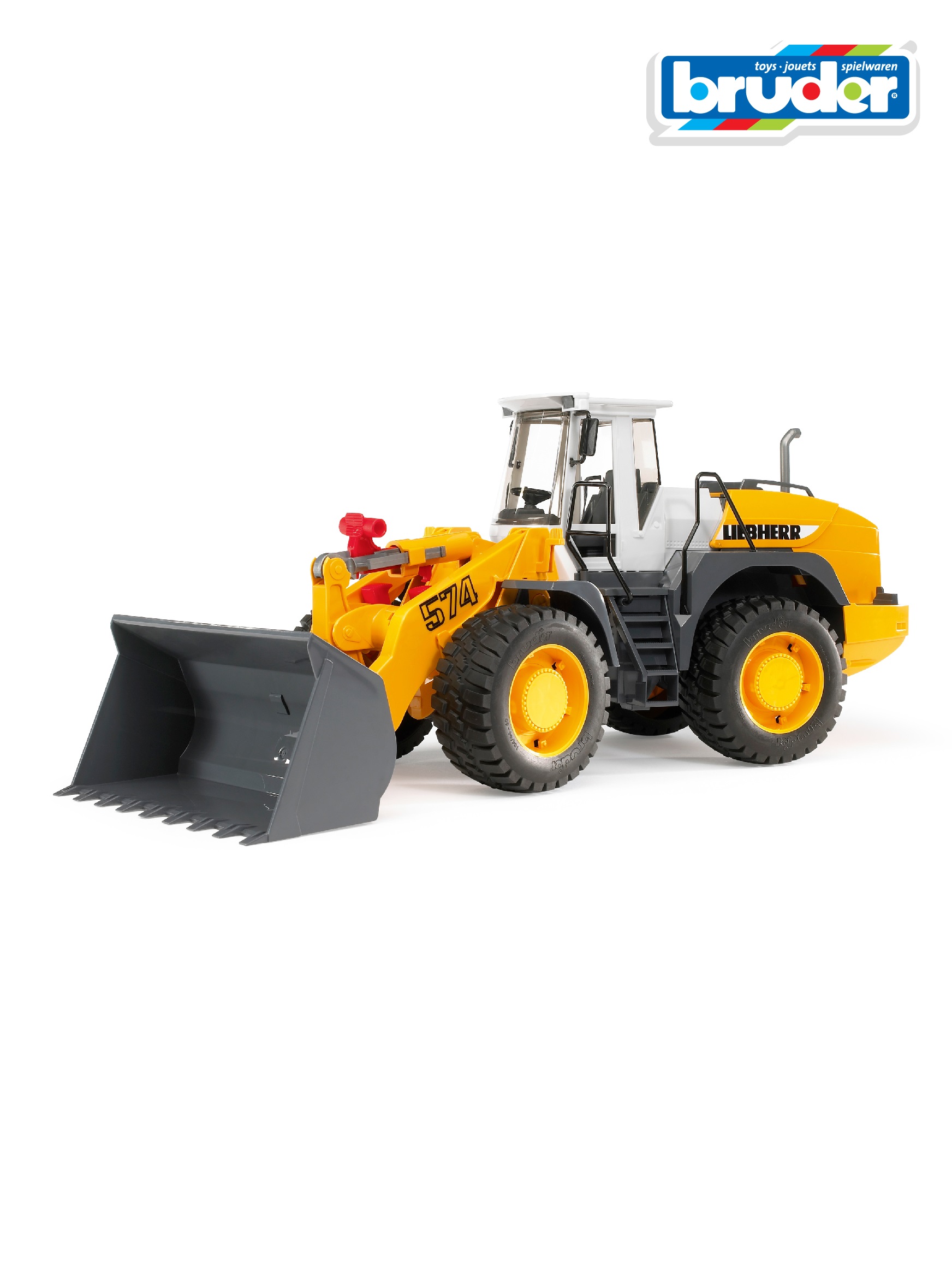 Погрузчик Bruder Liebherr L574 с ковшом 02-430 - фото 1
