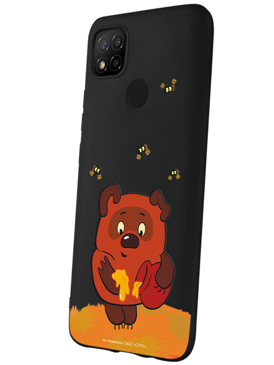 Силиконовый чехол Mcover для смартфона Xiaomi Redmi 9C Союзмультфильм Медвежонок и мед - фото 1