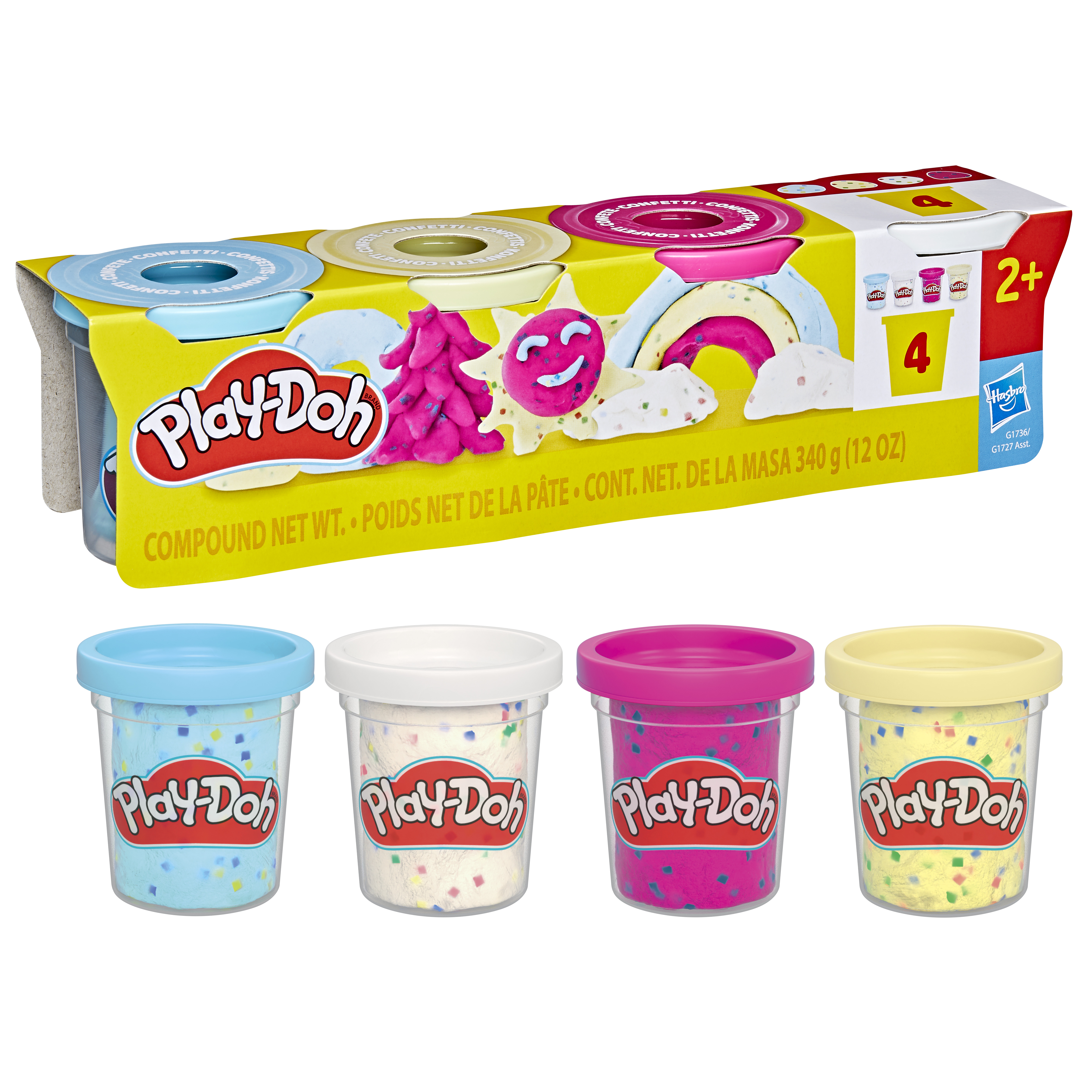 Масса для лепки Hasbro Play Doh Конфетти 4шт - фото 2