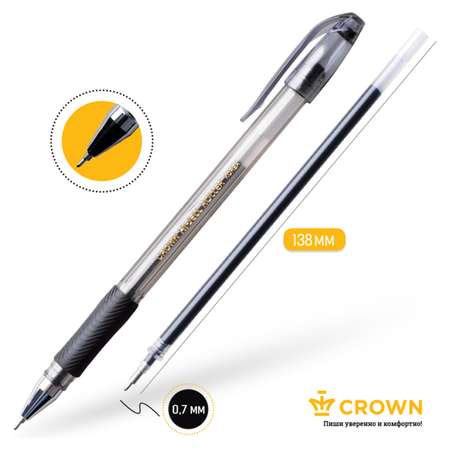 Ручка гелевая CROWN 12 шт.