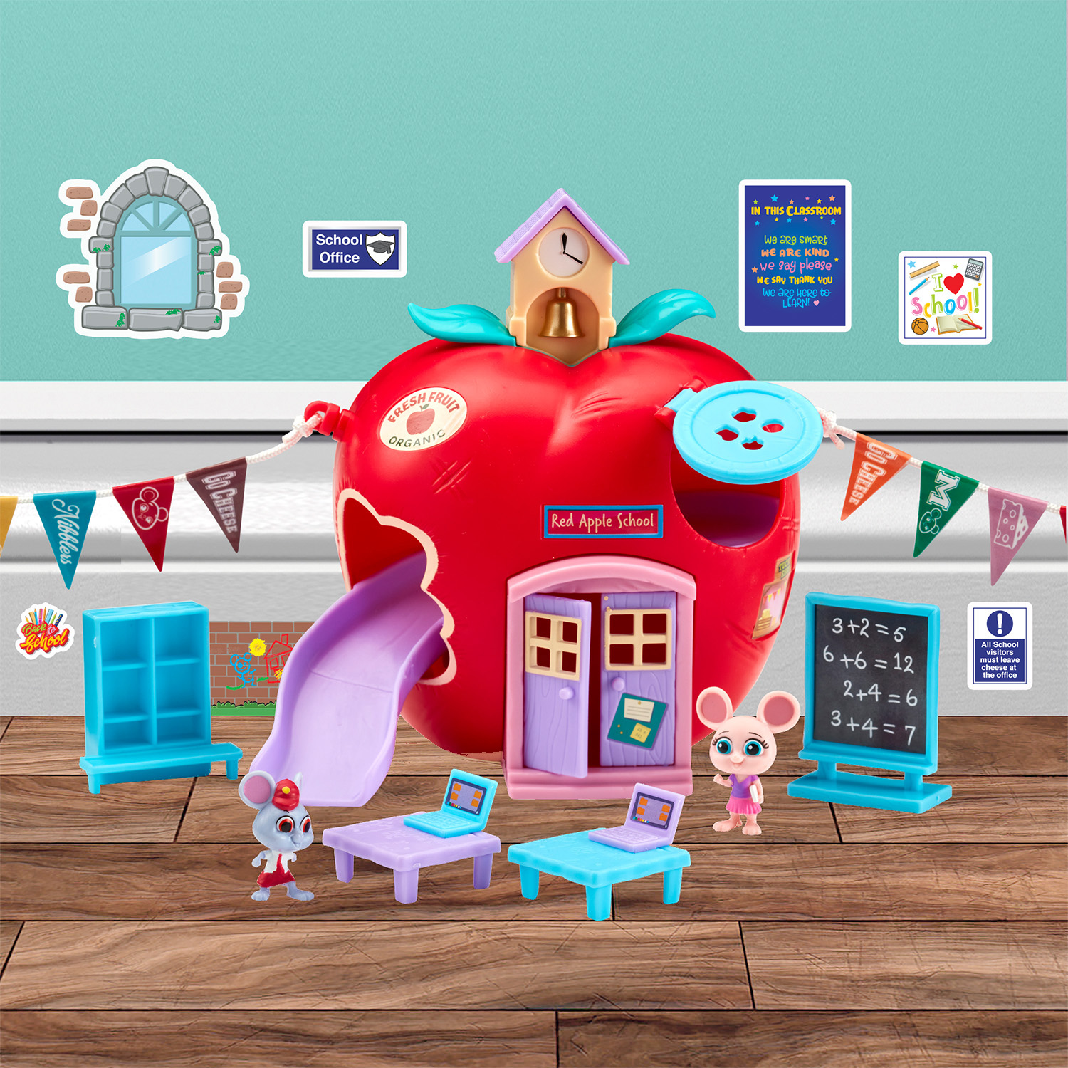 Игровой набор Mouse in the House Школа Яблоко - фото 10