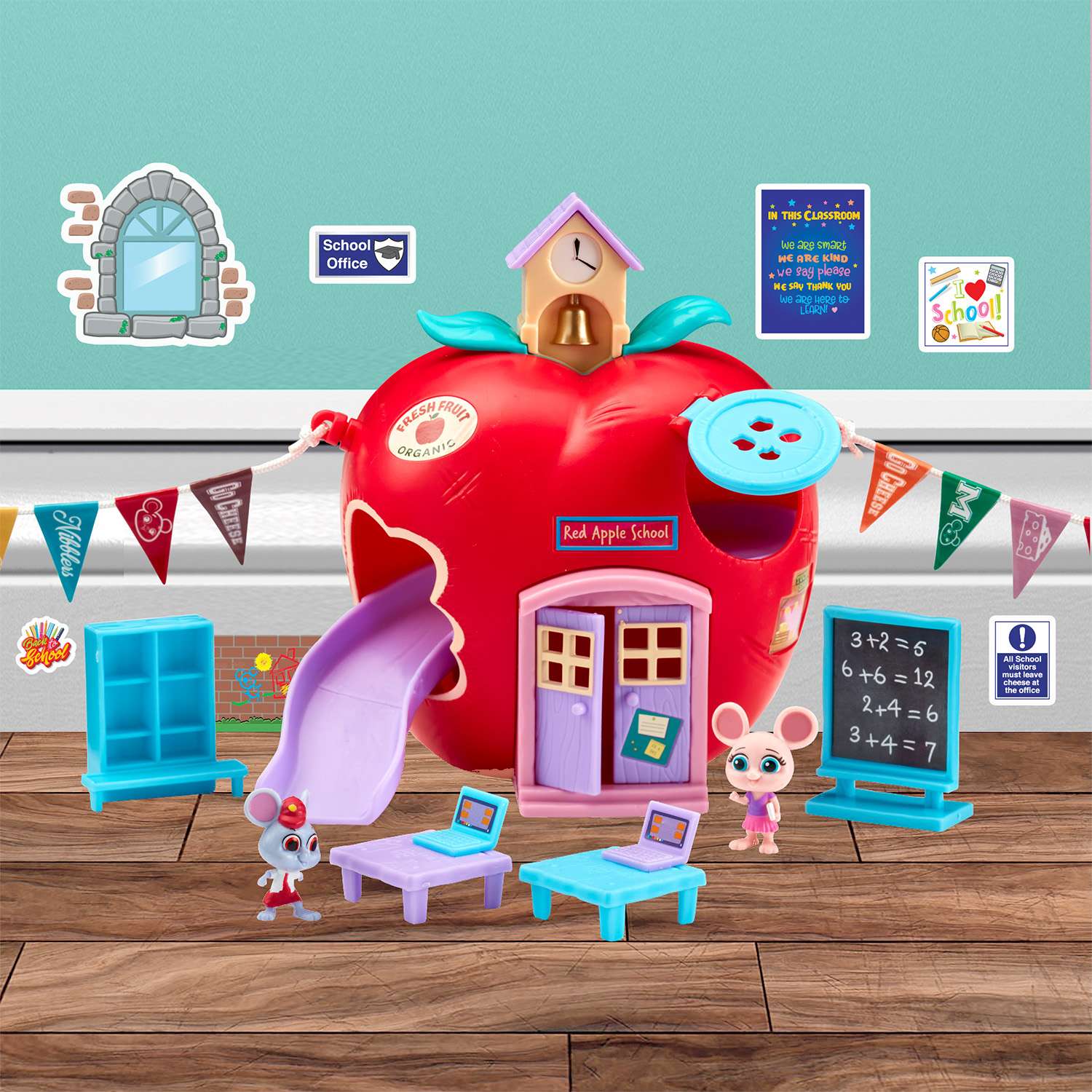 Игровой набор Mouse in the House Школа Яблоко - фото 10