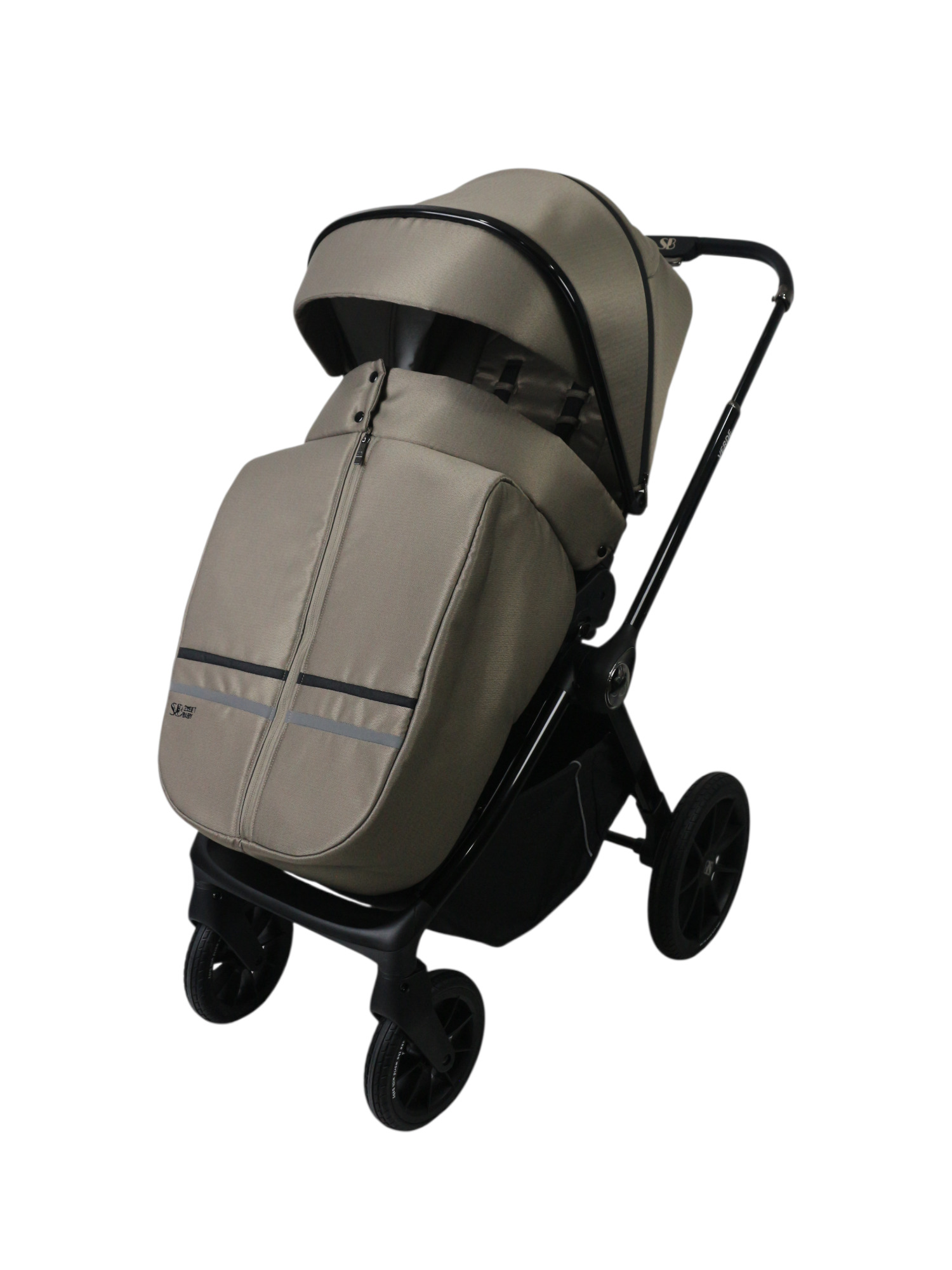 Коляска 3в1 Sweet Baby Verde Beige (Black Glossy) бежевый - фото 2