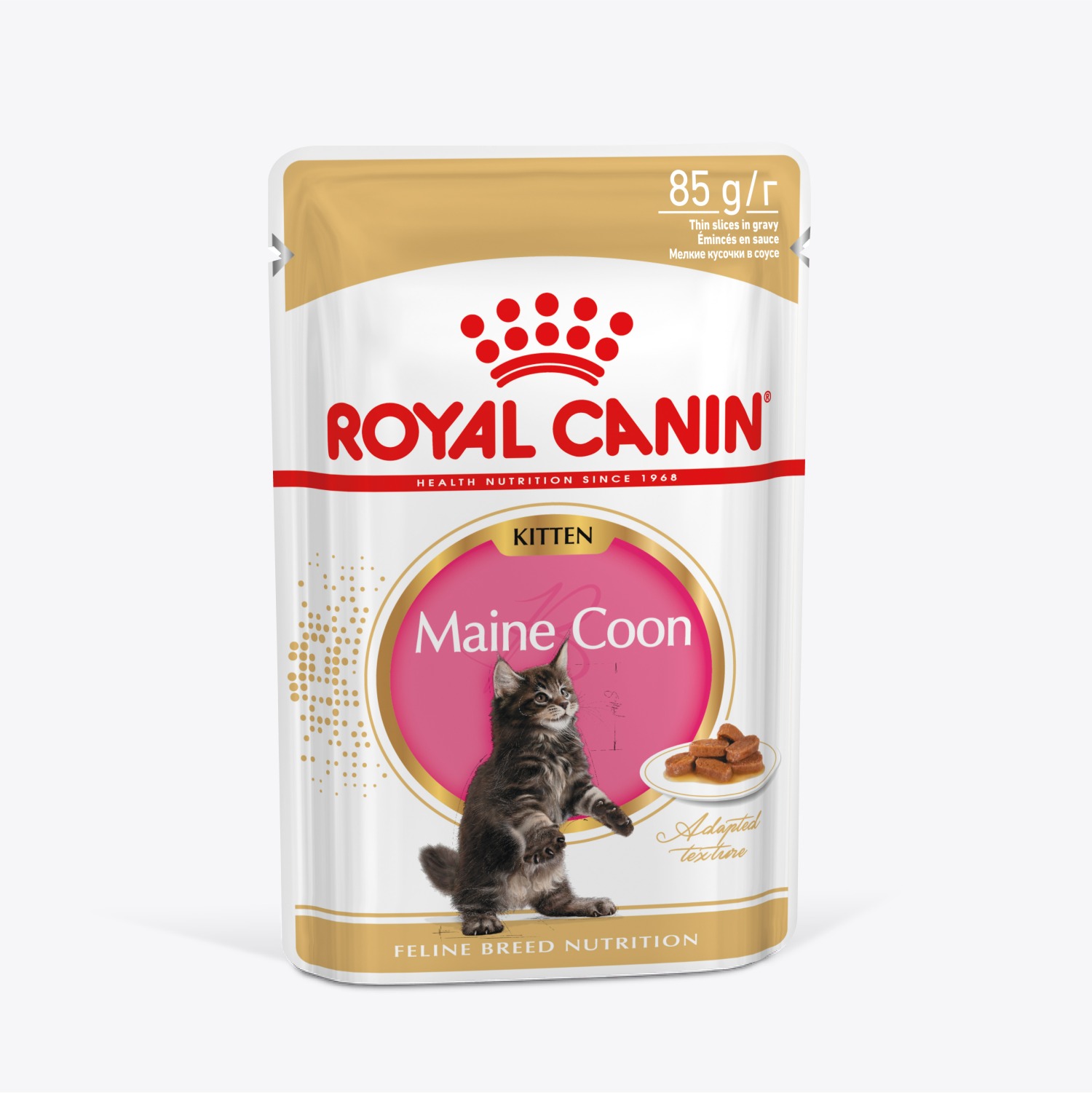 Корм для котят Royal Canin 85г Maine Coon Kitten соус для котят мейн кун пауч - фото 2