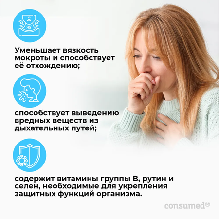 Биологически активная добавка Consumed Ацетилцистеин 200мг 20 шипучих таблеток