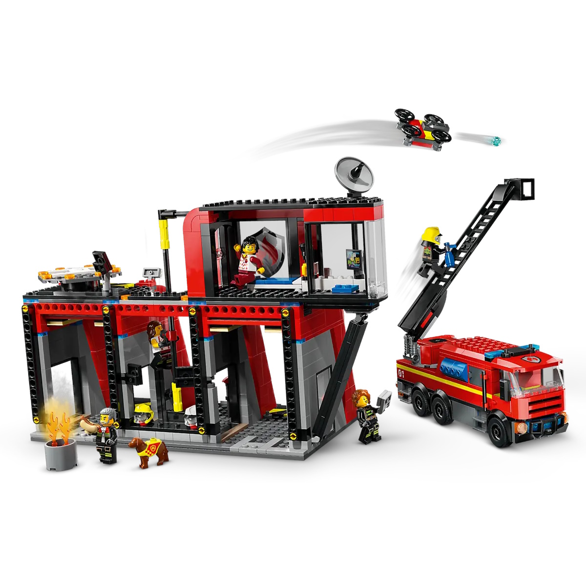 Конструктор LEGO City Пожарная часть с машиной 843 дет. - фото 3