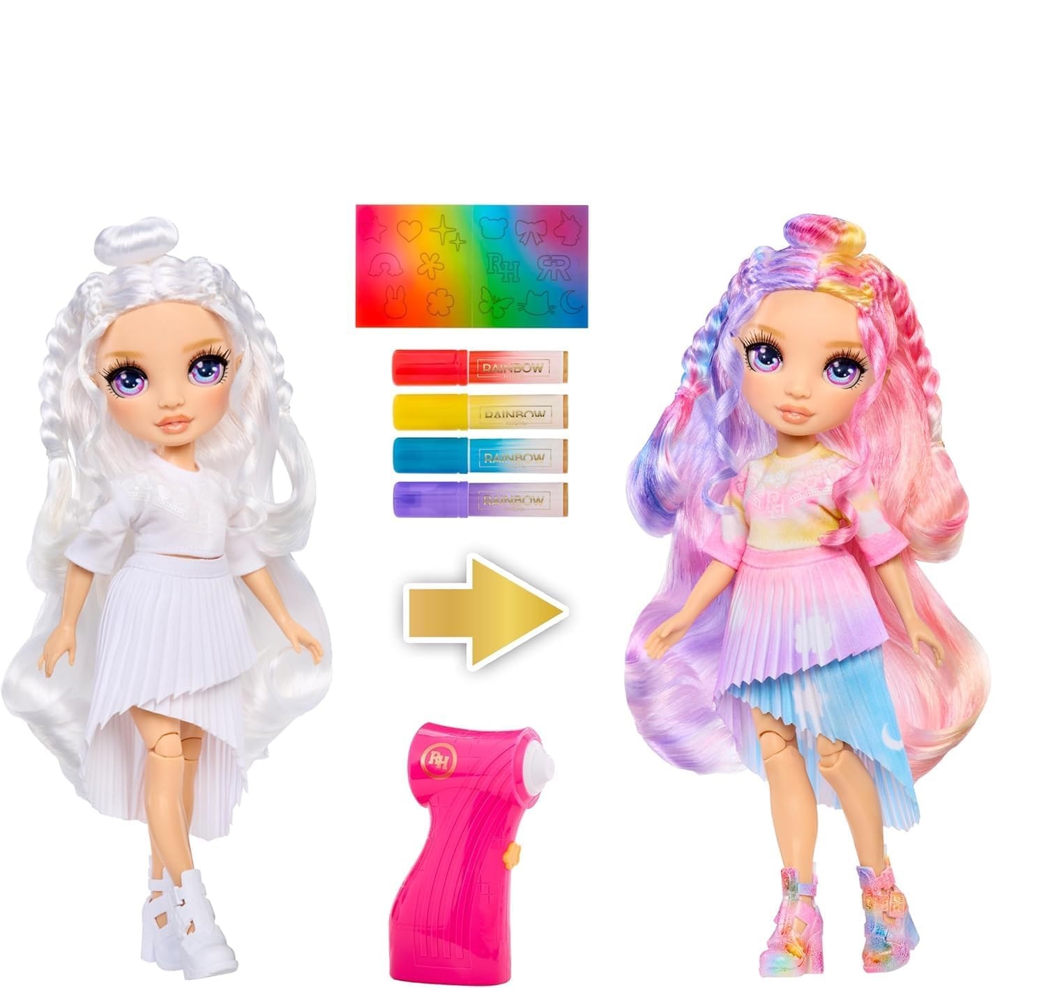 Кукла модельная Rainbow High Color and Create Purple Eyes 543350-EUC - фото 2