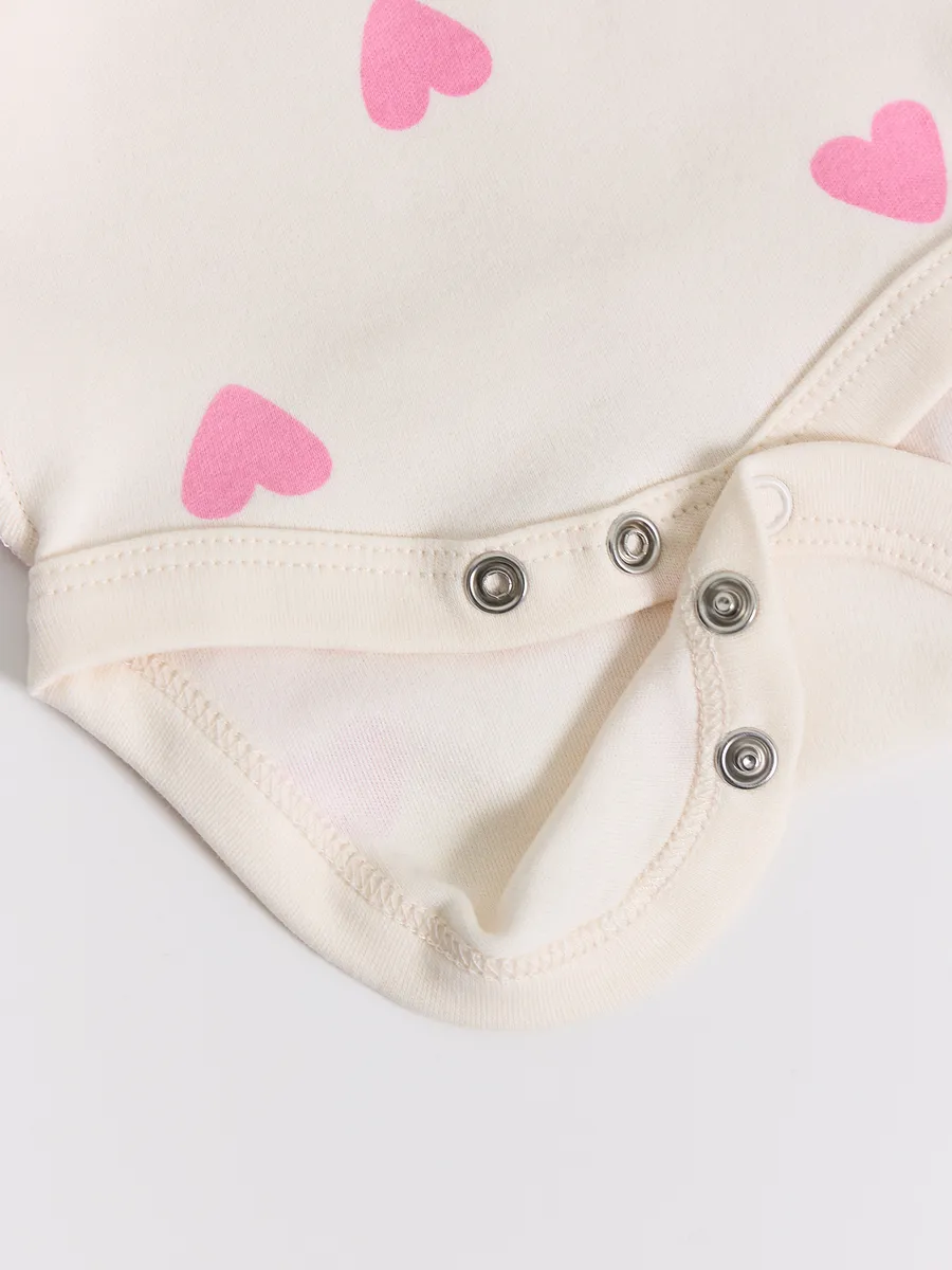 Боди 2 шт Mark Formelle (Марк Формэль) 13015-2/сердечки на молоке +розовый - фото 17