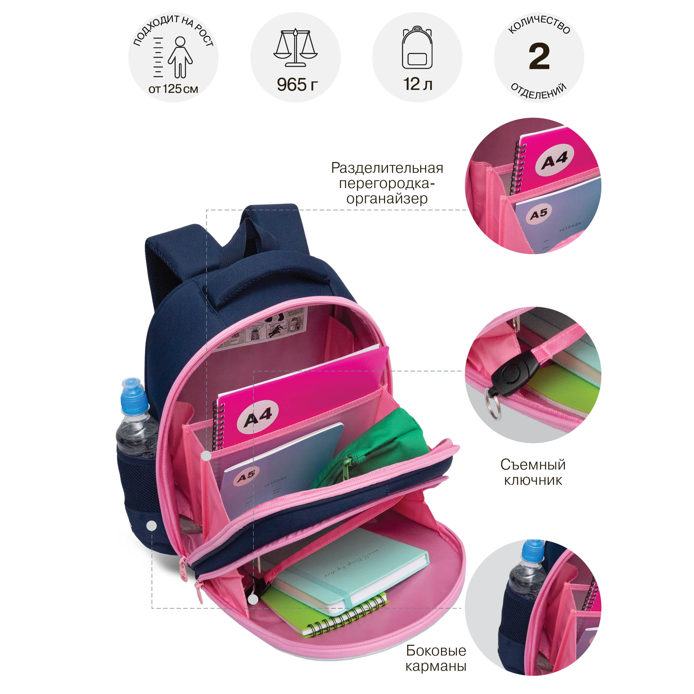 Ранец Grizzly Мороженка - фото 7