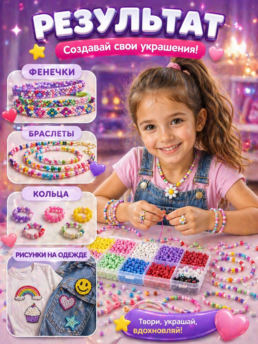 Набор для творчества BalaToys бисер Набор для плетения - фото 2