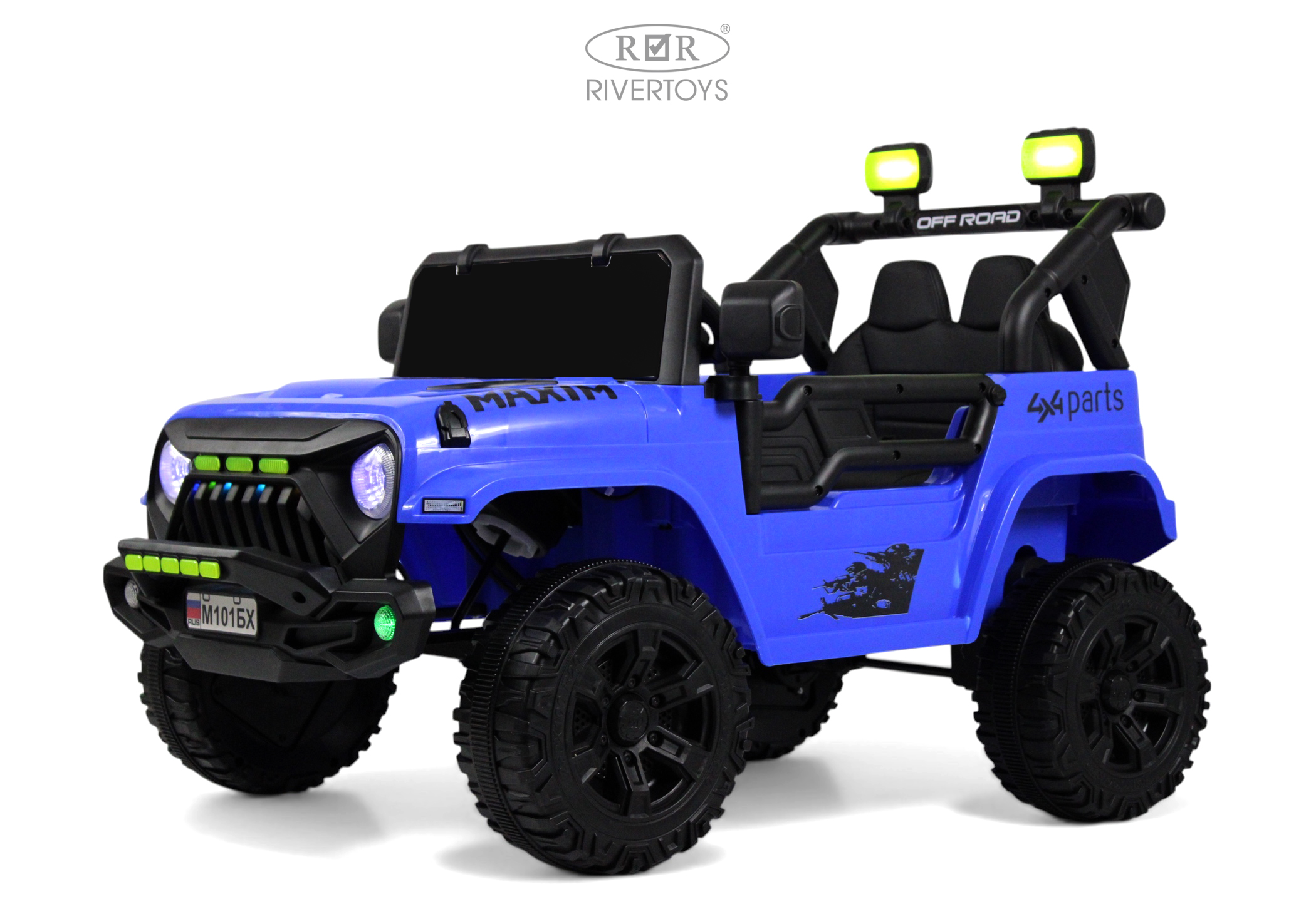 Электромобиль RIVERTOYS М101БХ-BLUE С пультом ДУ - фото 1