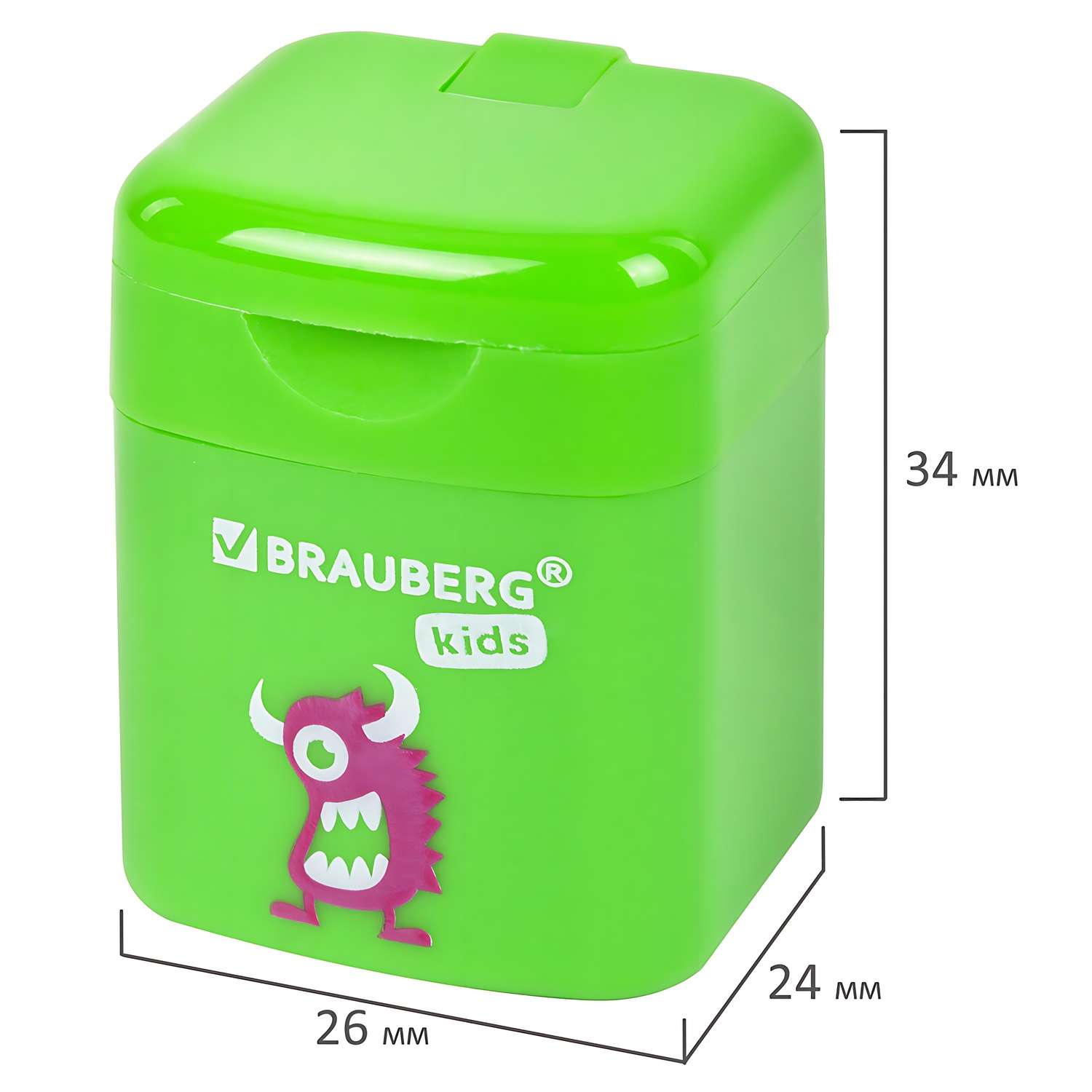 Точилка Brauberg Kids Монстрик с контейнером в ассортименте - фото 3