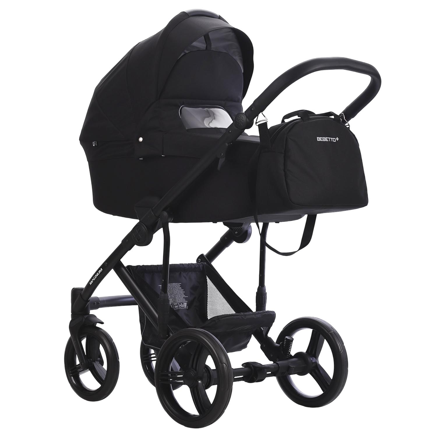 Коляска 2в1 Bebetto Magnum Light черный - фото 2