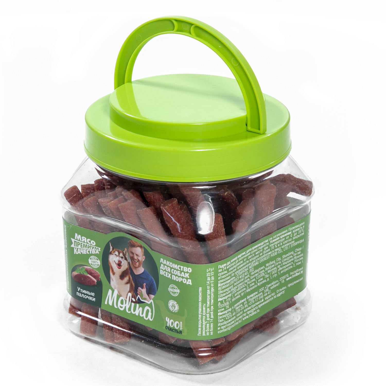 Лакомство для собак Molina Утиные палочки 400г - фото 3