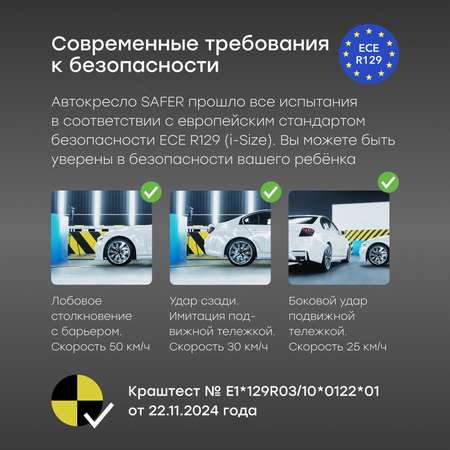 Автокресло Happy Baby SAFER 0 (0 -13 кг)
