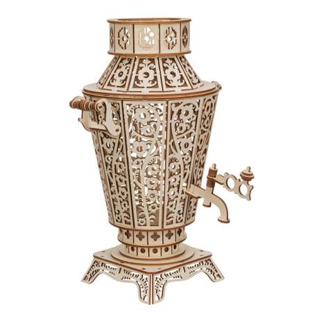Конструктор TADIWOOD Конфетница Самовар деревянный