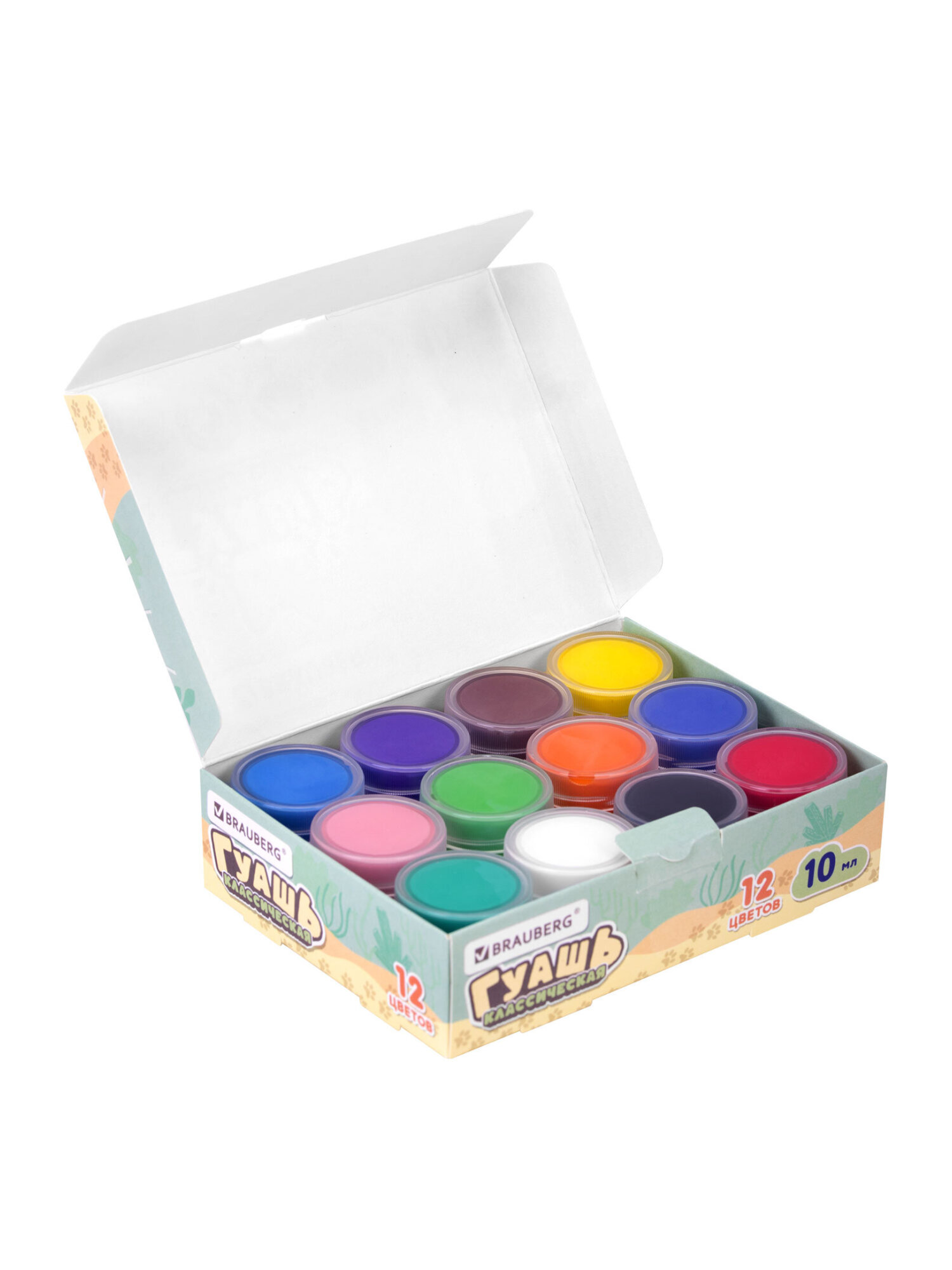 Краски гуашь Brauberg 12 цв. - фото 10