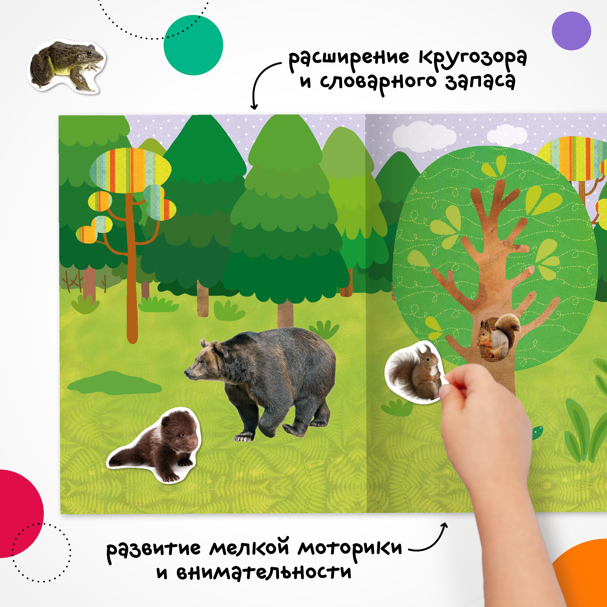 Книга МОЗАИКА kids Фотонаклейки В лесу - фото 5