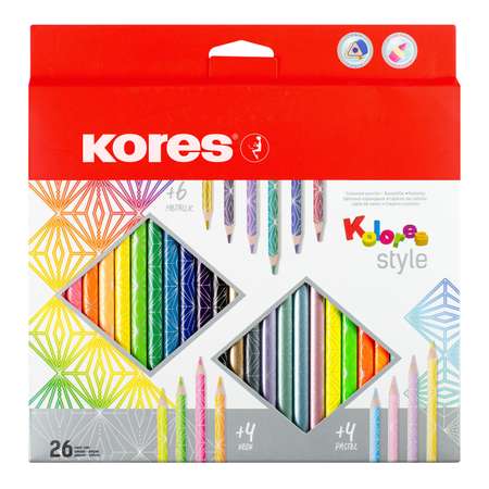 Карандаши цветные Kores 26 шт.