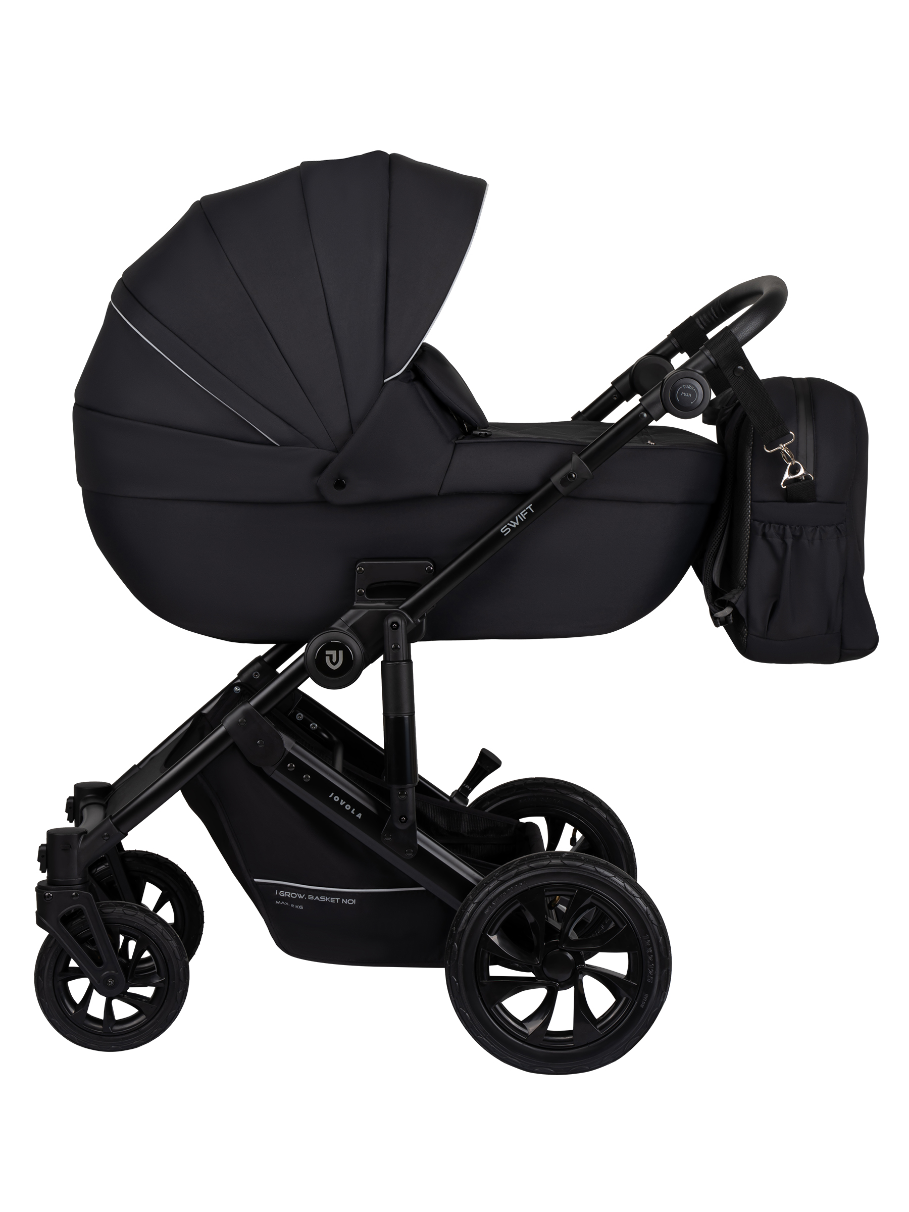 Коляска 3в1 JOVOLA Swift Plus черный - фото 2