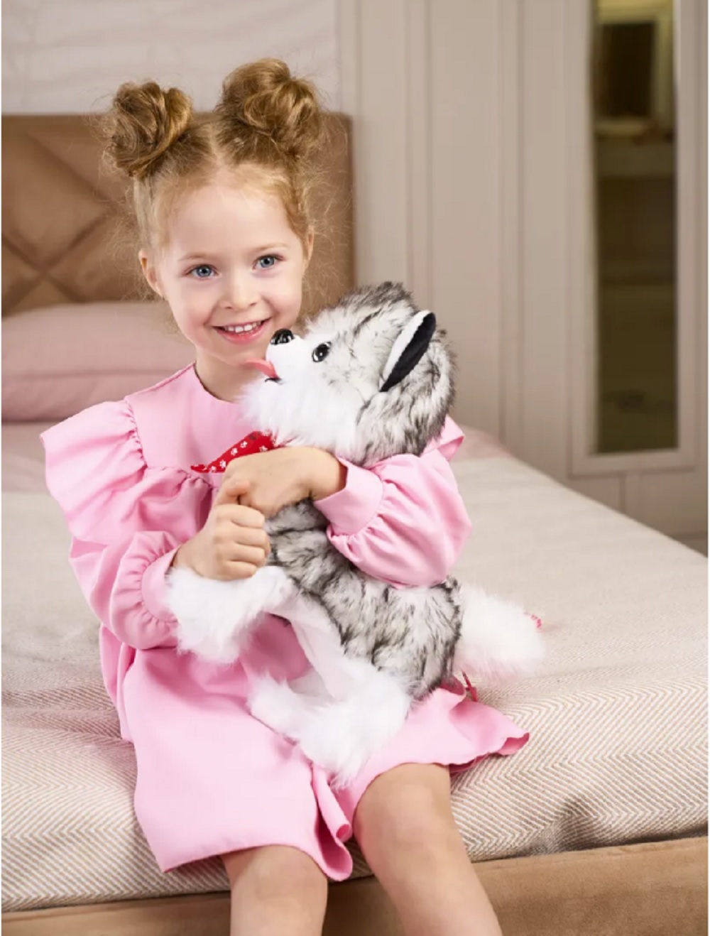 Мягкая игрушка ТОТОША собачка на поводке ходит, лает, поет - фото 6