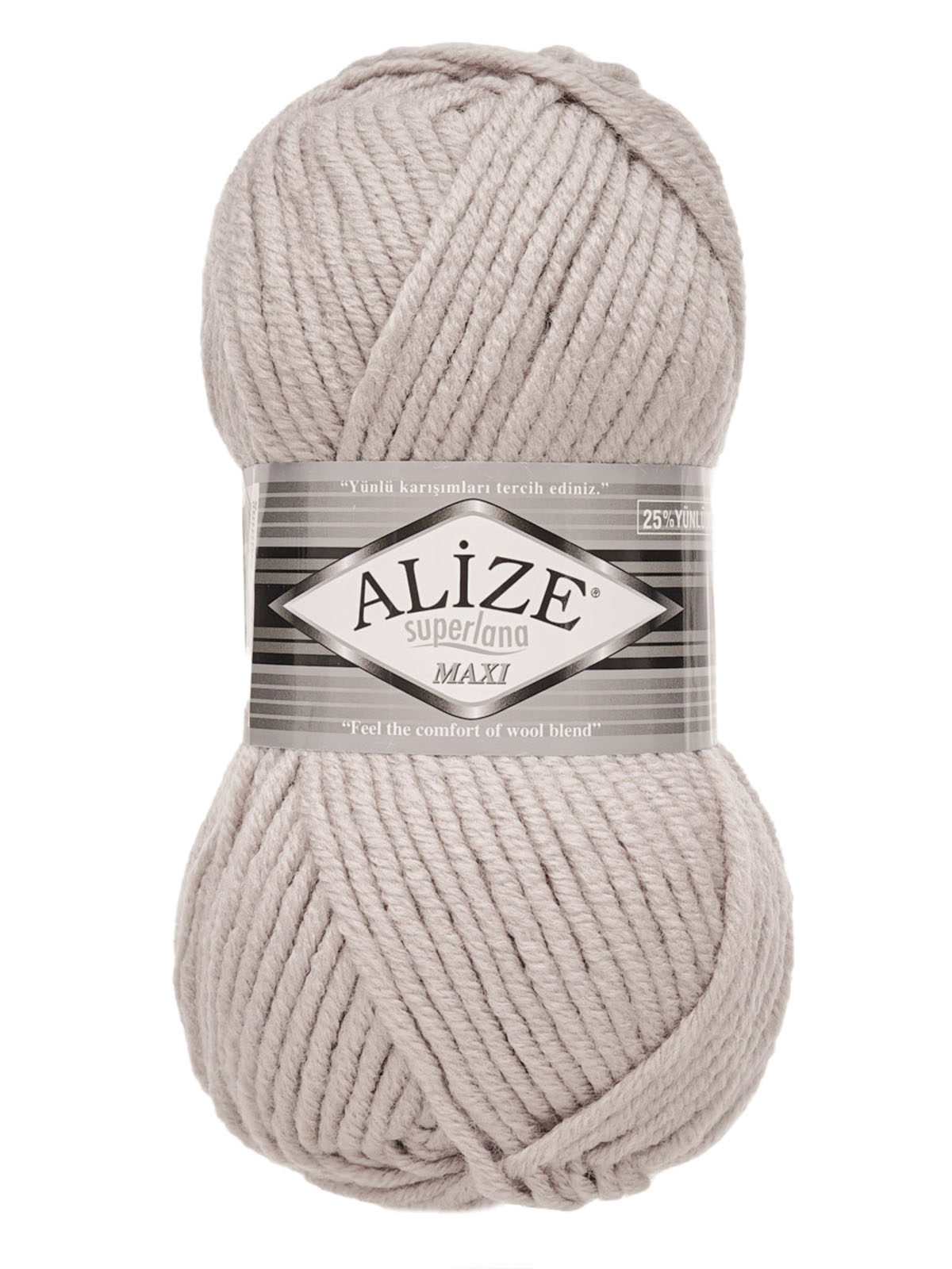 Пряжа Alize полушерстяная Superlana maxi 100 гр 100 м 5 мотков 652 пепельный - фото 4