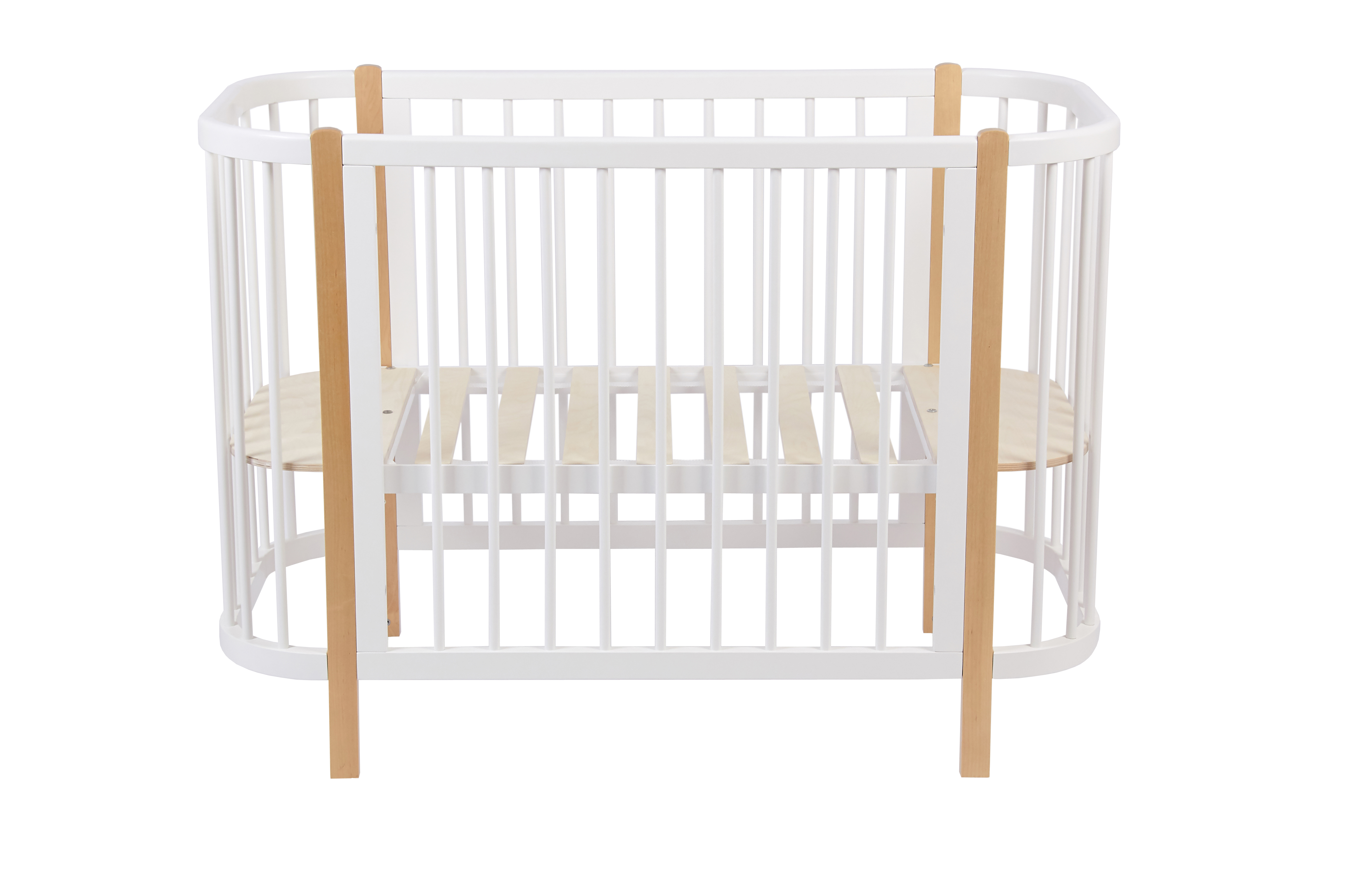 Детская кроватка Polini kids 350 прямоугольная, продольный маятник (белый) - фото 1