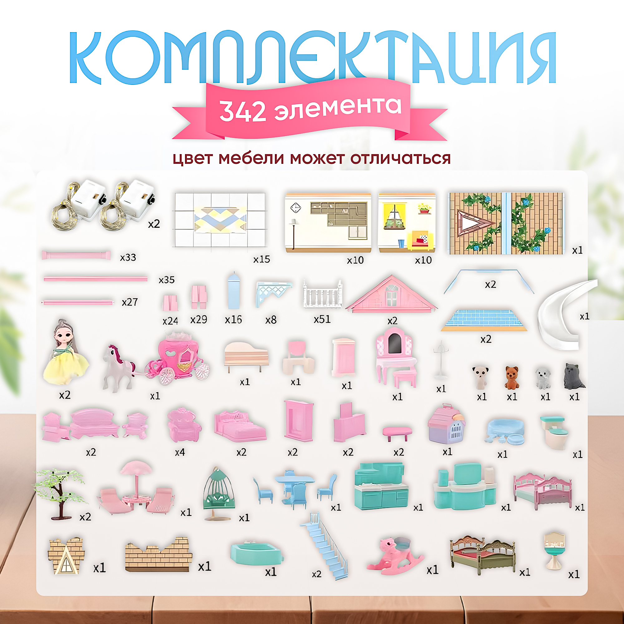 Домик для кукол SHARKTOYS с мебелью 370000010 - фото 7