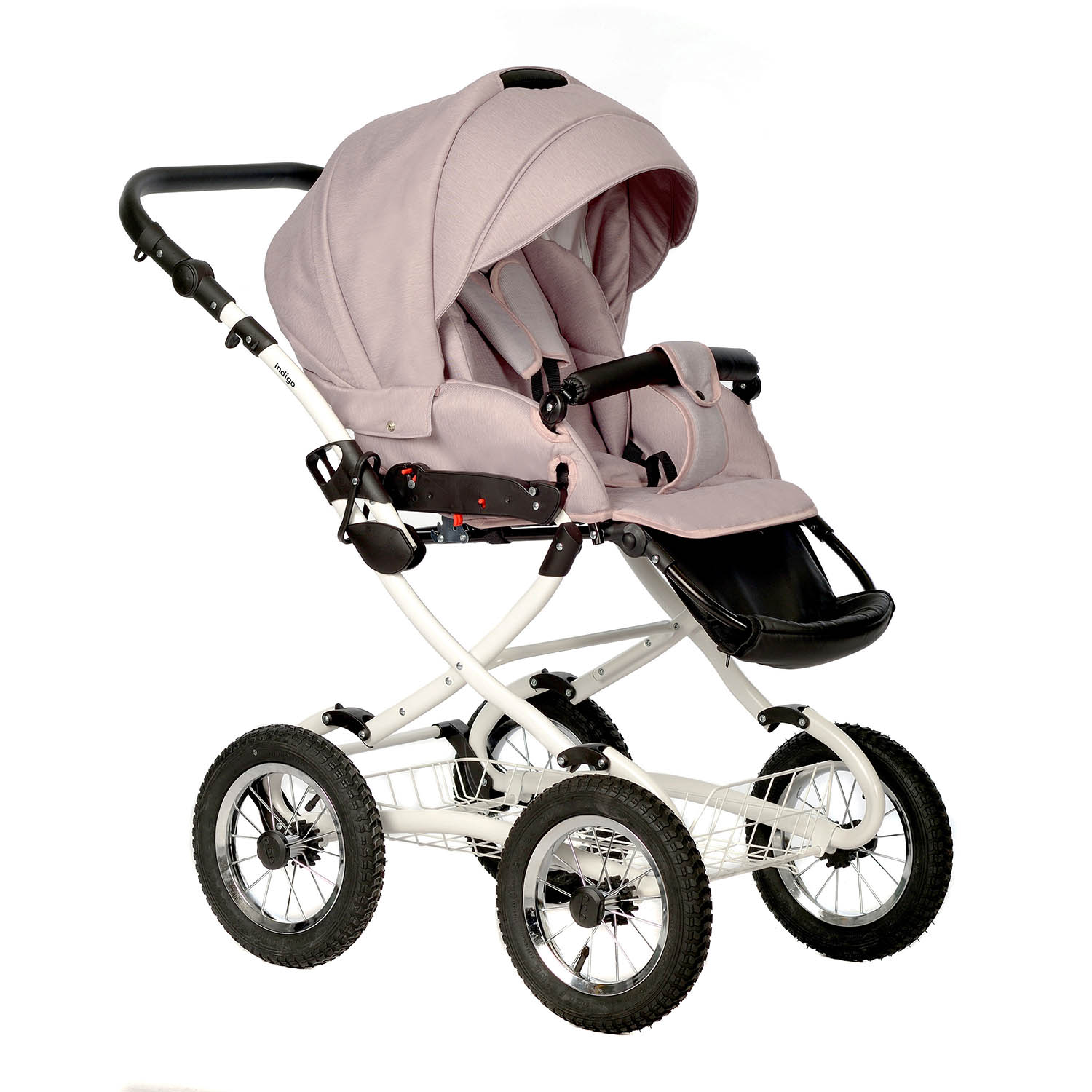 Коляска 2в1 Indigo Barbara Classic 07 розовый - фото 4