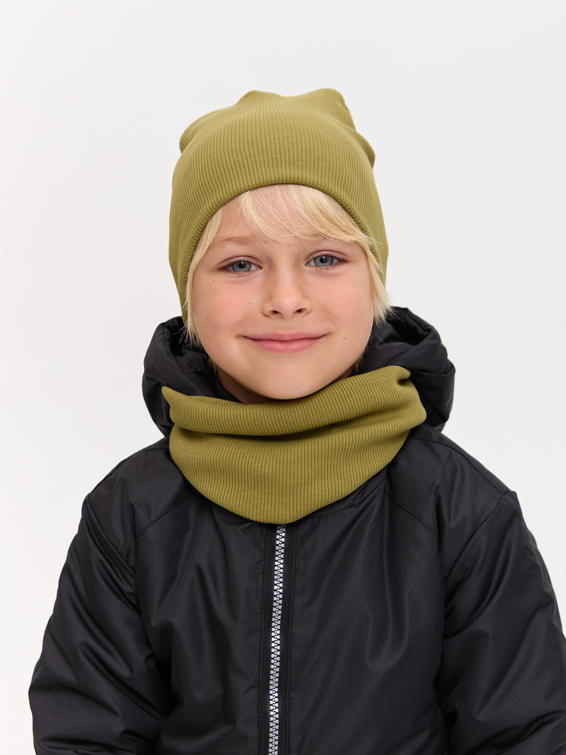 Шапка и снуд Лапушка 0258 хаки - фото 14