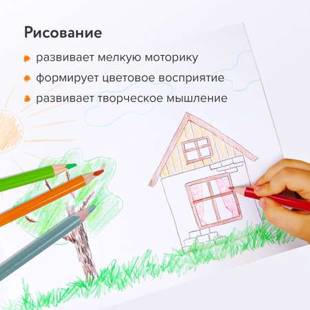 Карандаши цветные Brauberg 18 шт.