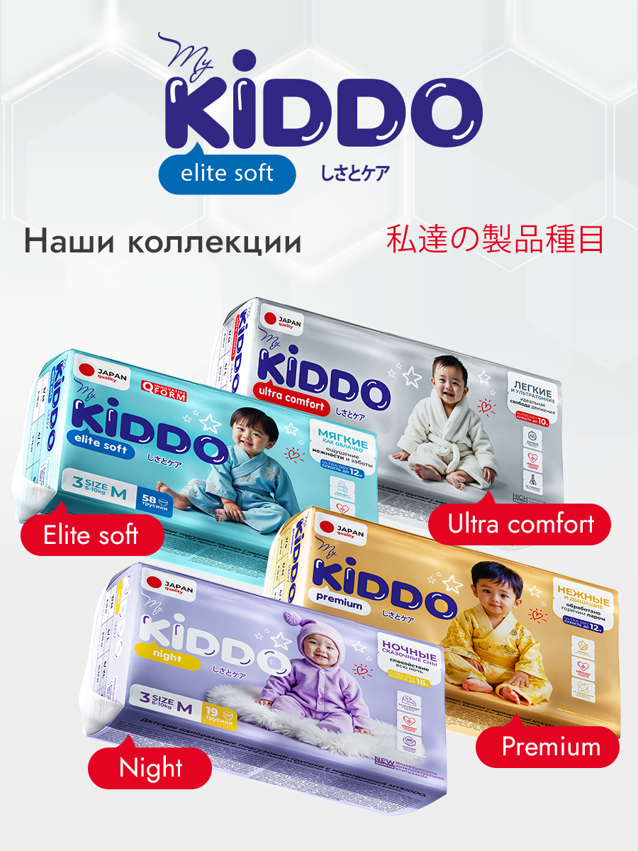 Трусики Kiddo Elite Soft L (9-14 кг) 56 шт. - фото 17