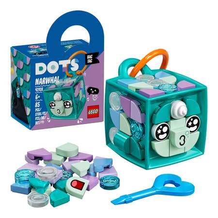 Конструктор LEGO DOTS Брелок Нарвал блочный