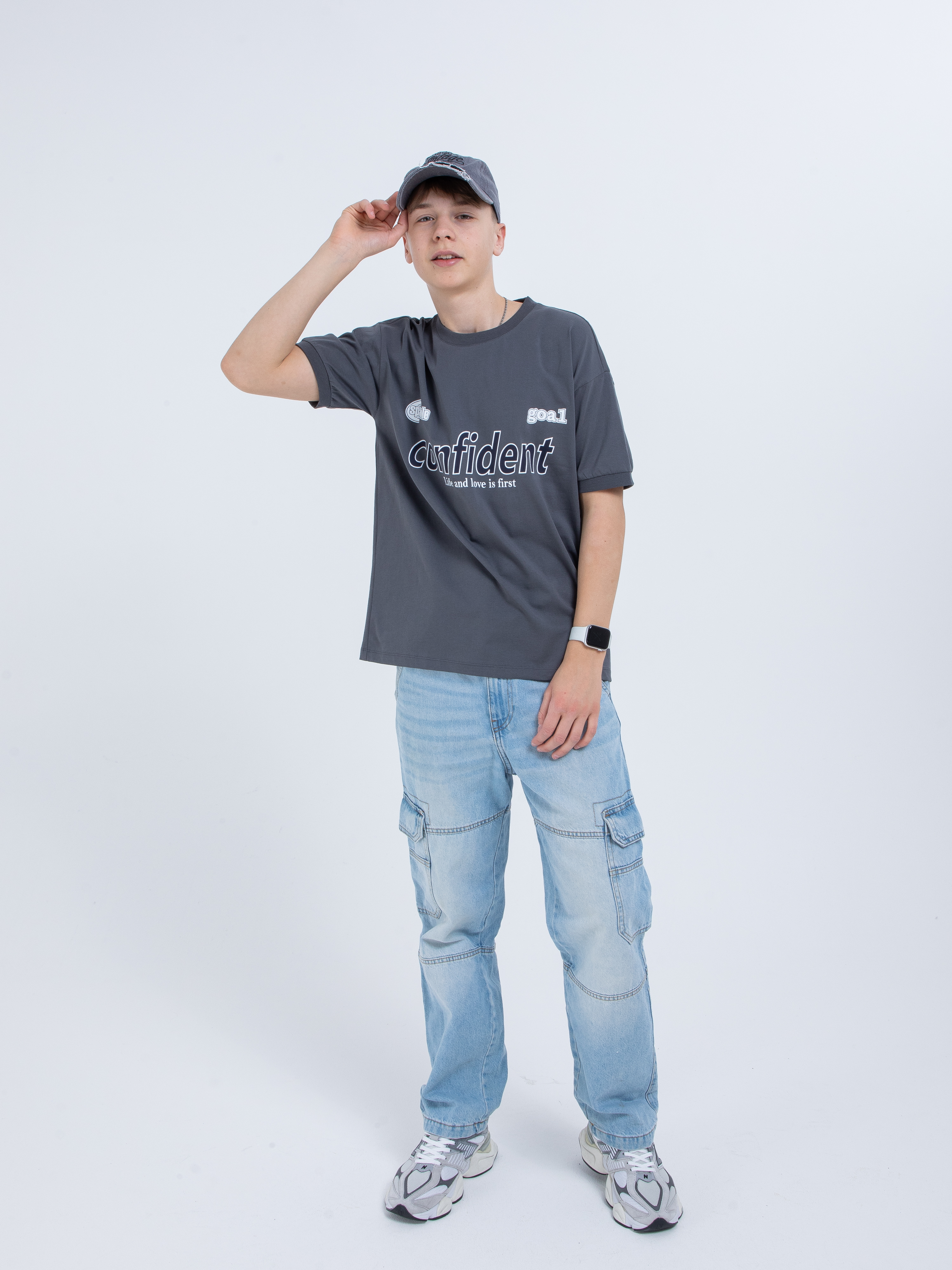 Футболка STELLA MODA 11219_темно-серый - фото 10