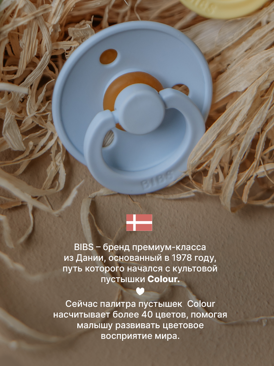Пустышка BIBS каучук анатомическая от 0 мес. 2 шт. - фото 12
