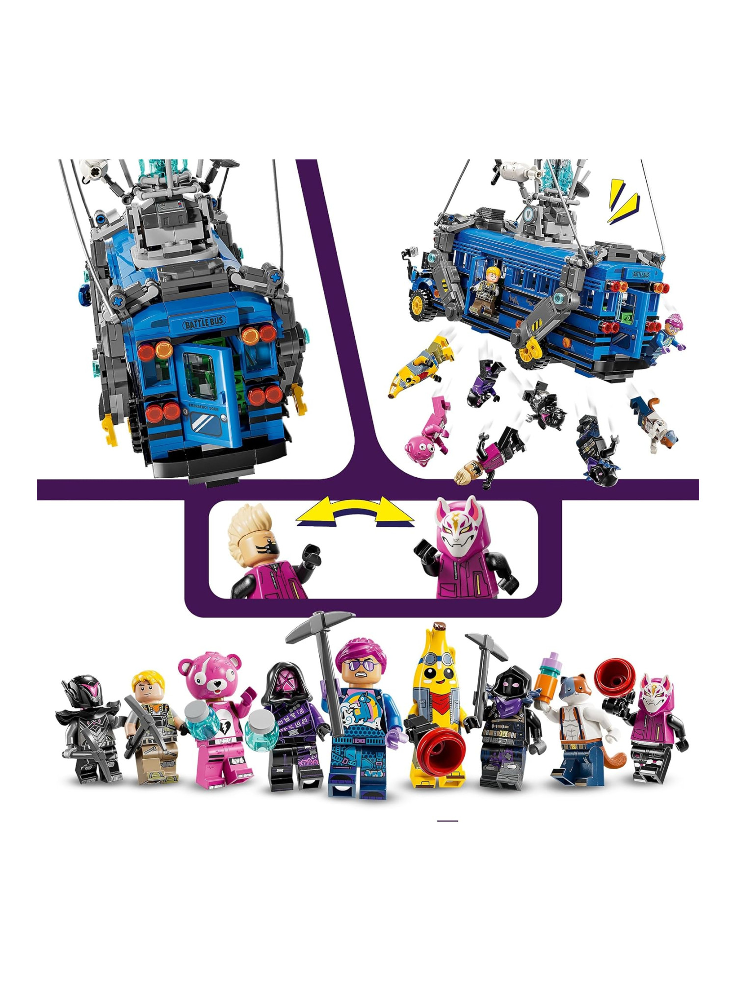Конструктор LEGO Fortnite Битва на Боевом Автобусе 954 дет. - фото 7