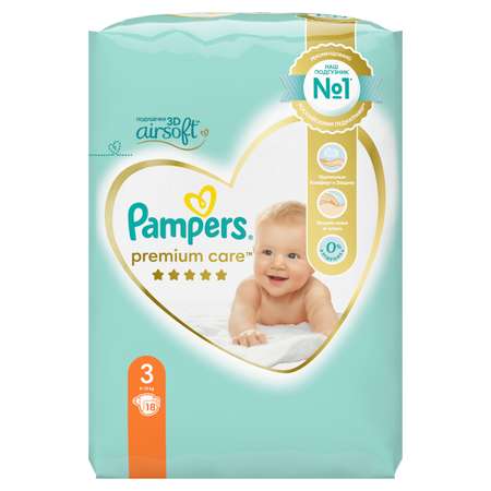 Подгузники Pampers Premium Care 3 (6-10 кг) 18 шт.