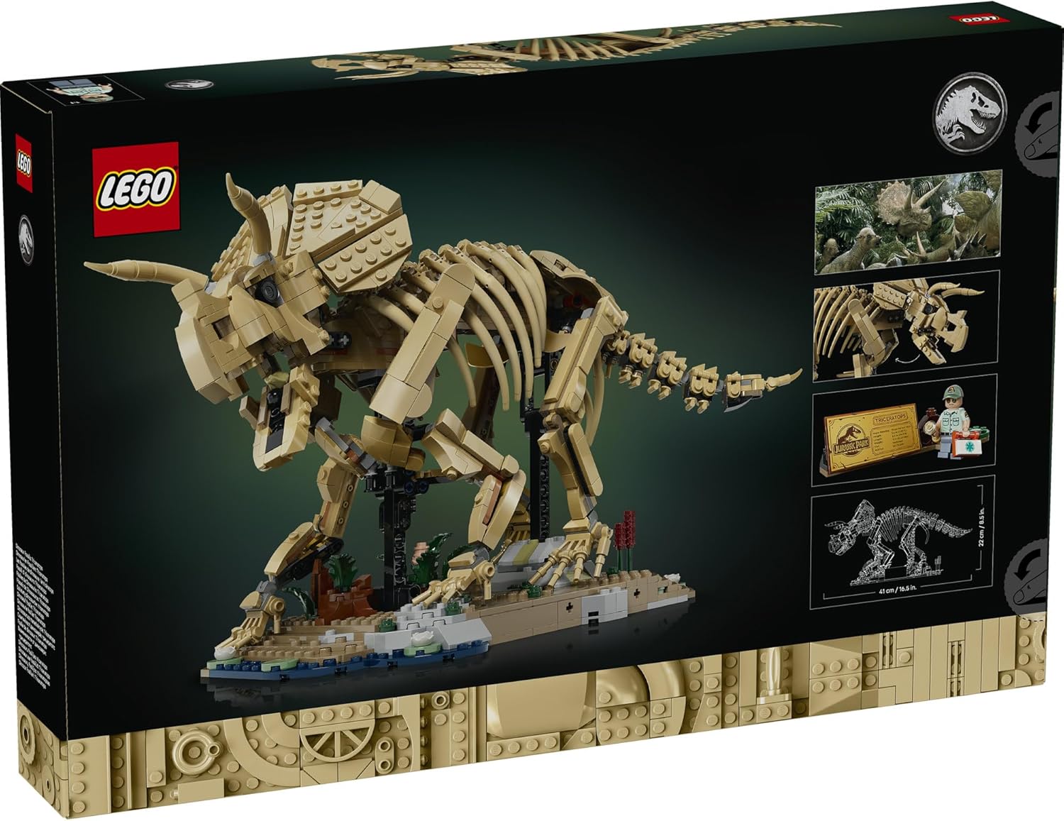 Конструктор LEGO Jurassic World Скелет Трицератопса 1154 дет. - фото 3