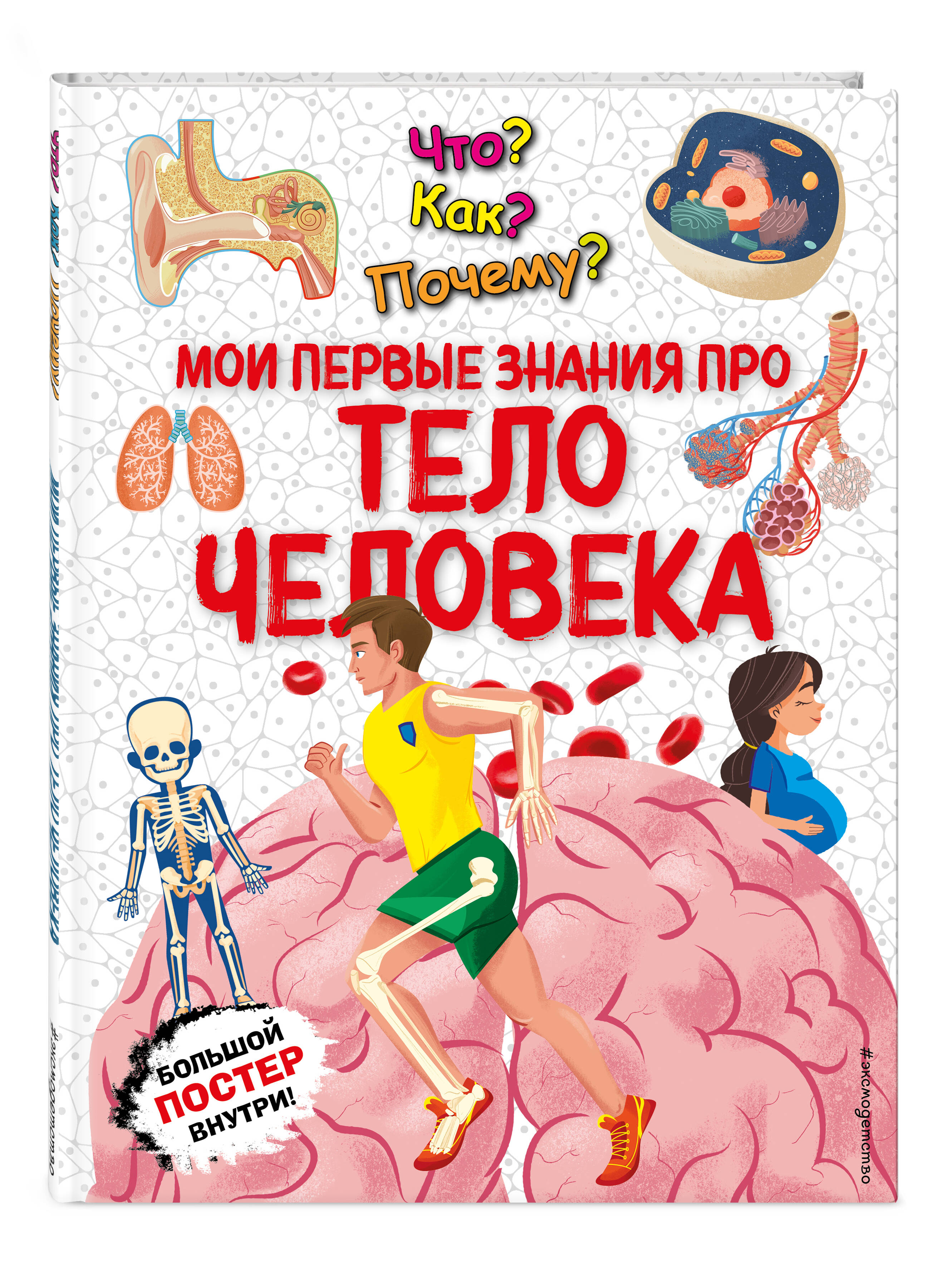 Книга Эксмо Что? Как? Почему? Мои первые знания про ТЕЛО ЧЕЛОВЕКА (с постером) - фото 1