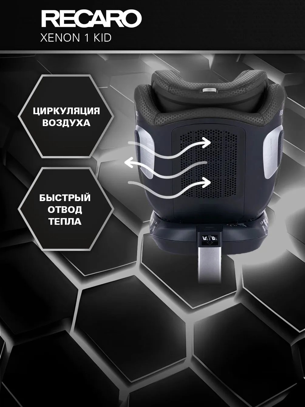 Автокресло Recaro Xenon 1 KID Isofix 0+/1/2 (0-25 кг) черный - фото 5
