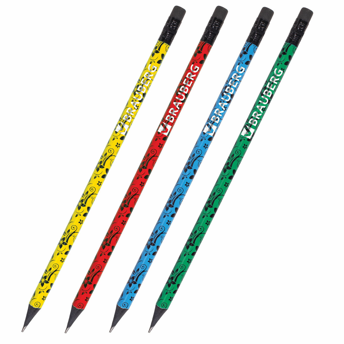Карандаши чернографитные Brauberg 1 шт. в ассортименте - фото 1