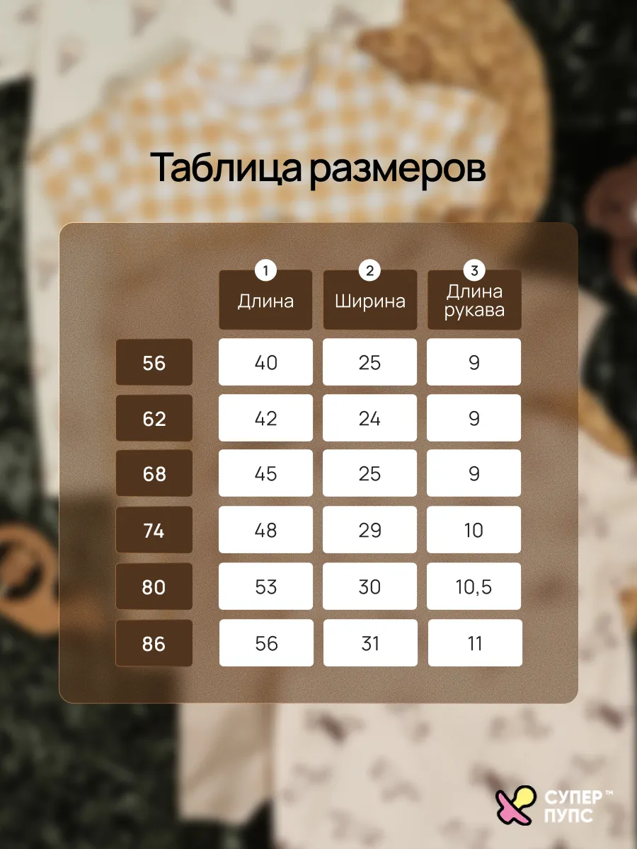 Песочник 4 шт Супер Пупс нбр/4пр/псч/sk22/2026/унисекс - фото 6