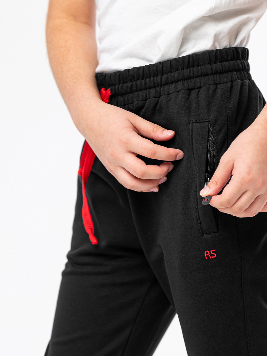 Брюки RODOS М-238/черный_красный - фото 4