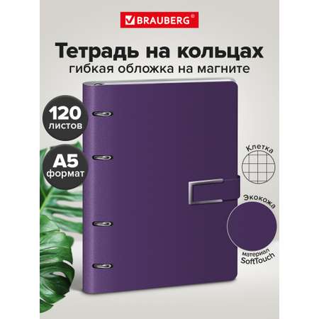 Тетрадь со сменным блоком Brauberg клетка 120 лист.