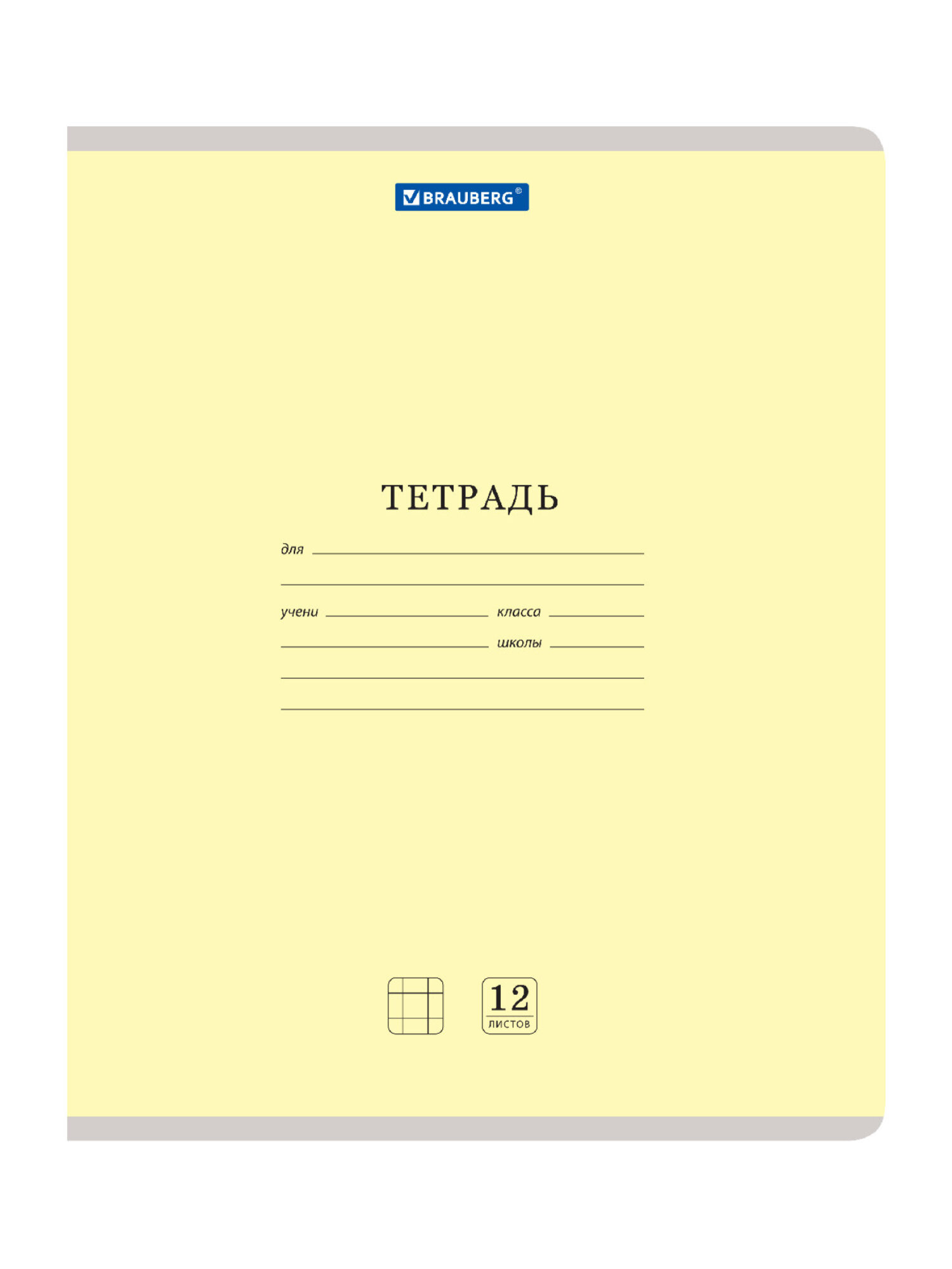 Тетрадь Brauberg клетка 12 лист. 20 шт. - фото 2