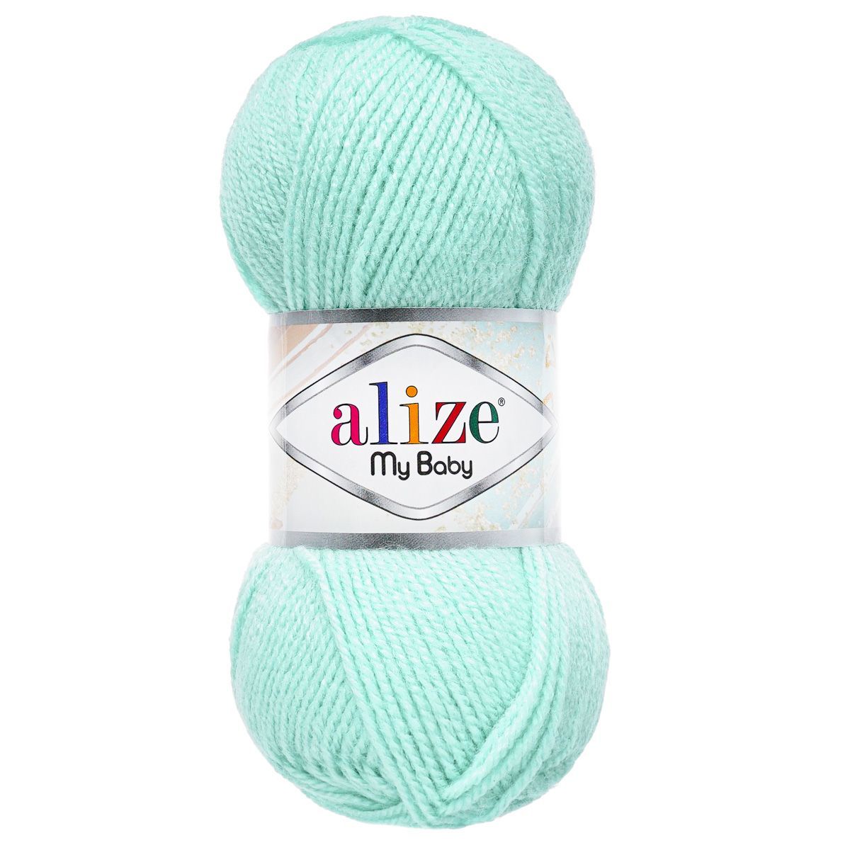 Пряжа для вязания Alize my baby 50 г 150 м акрил мягкая гипоаллергенная 19 водяная зелень 5 мотков - фото 4