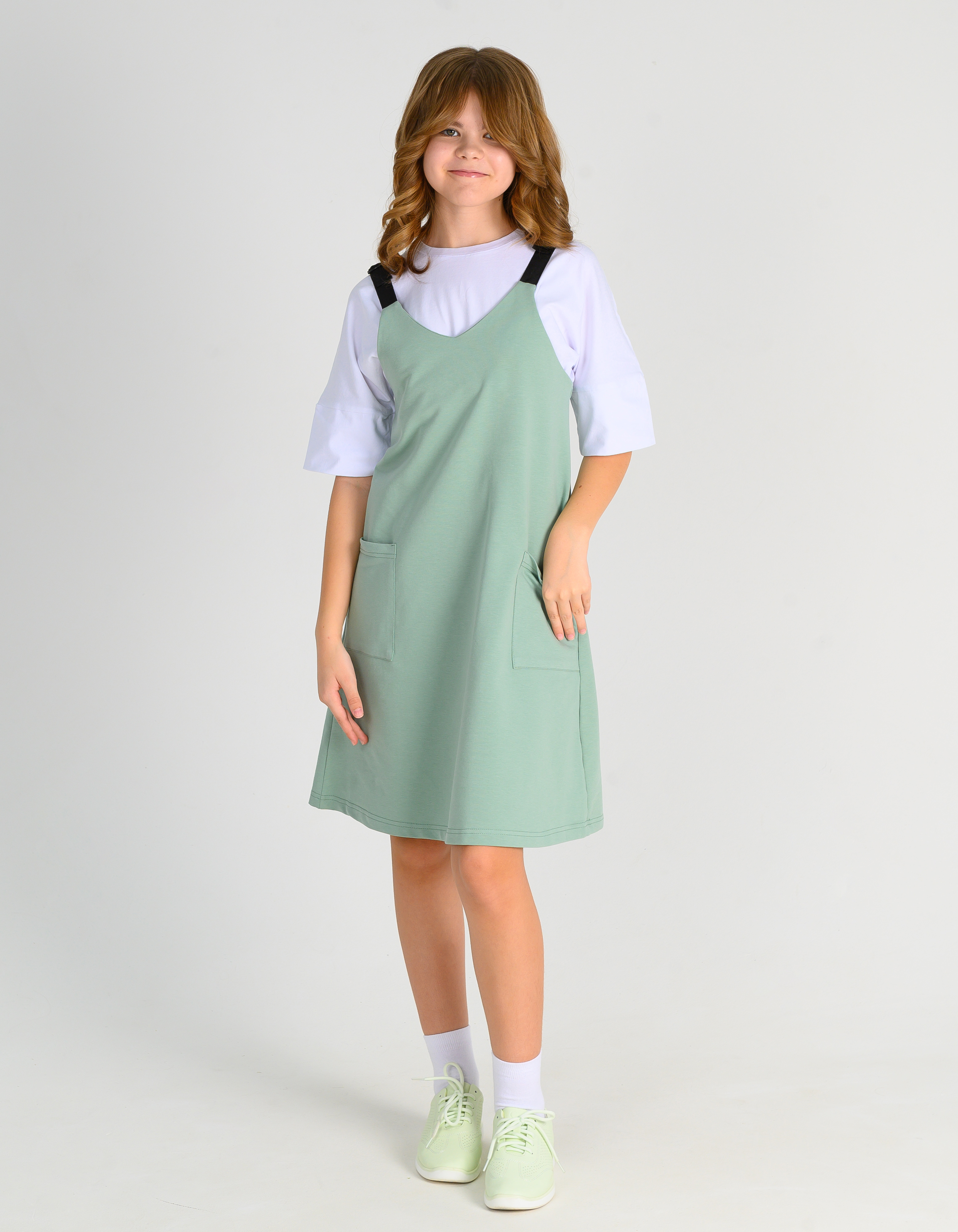 Сарафан MiloTa ПФ07/олива - фото 1