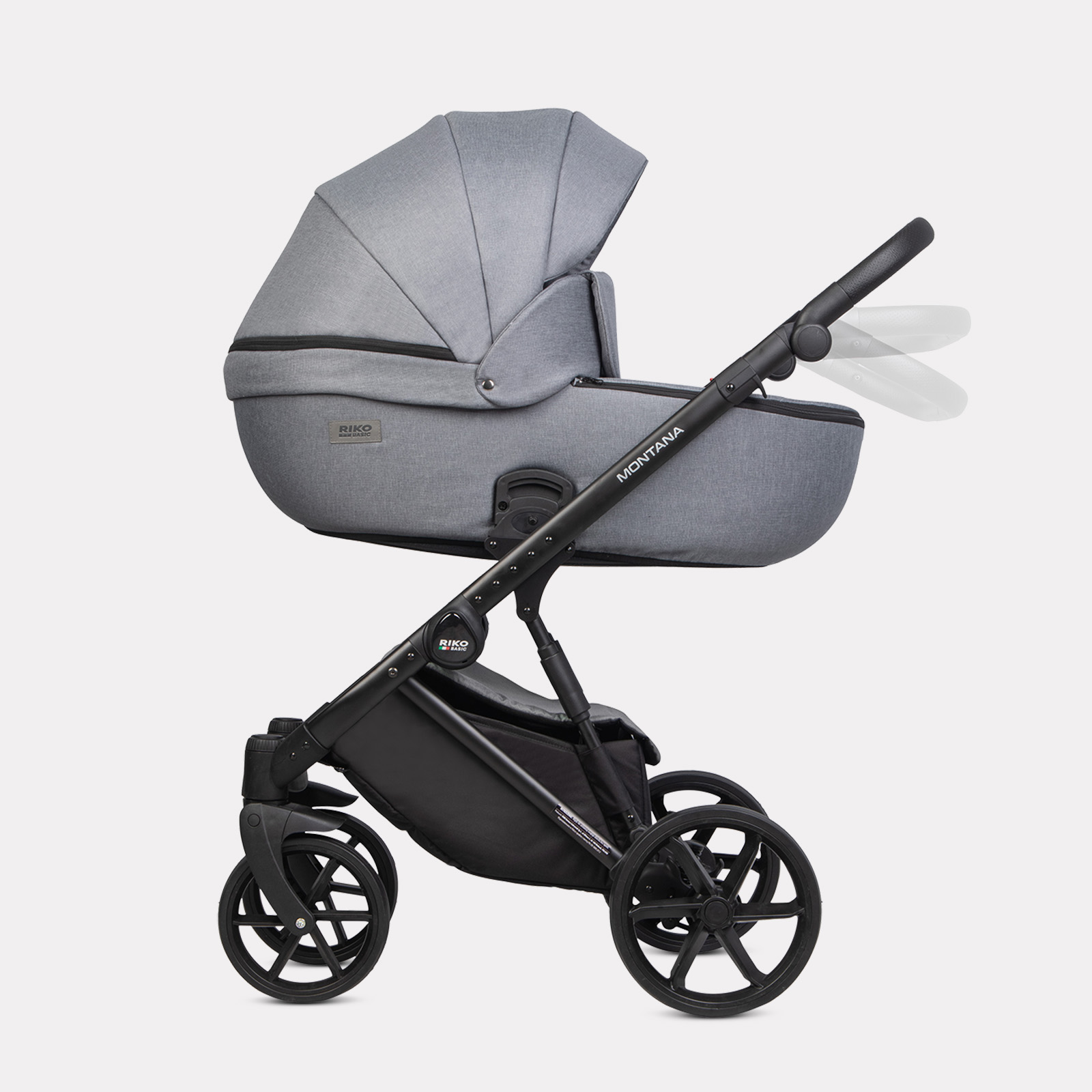 Коляска 2в1 Riko Basic Montana серый - фото 5