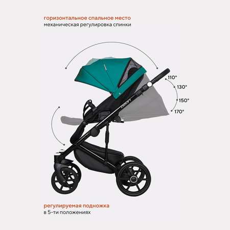 Коляска 2в1 Riko Basic Ozon зеленый